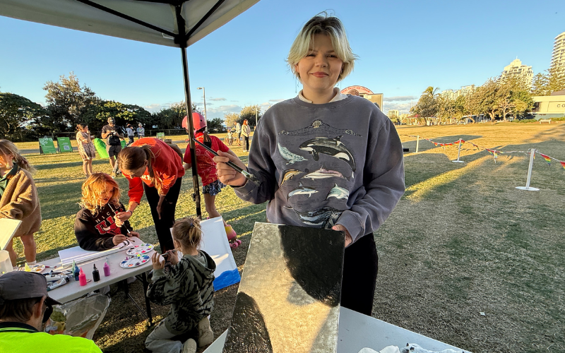 Youth Advisory Group member Max at headspace Tweed Rock the Block event